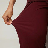 Straight Leg Pant With Chiffon Split Leg Overlay