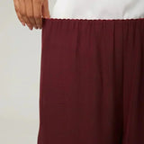 Straight Leg Pant With Chiffon Split Leg Overlay