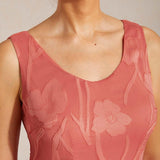 Floral Chiffon Sleeveless Evening Gown with Asymmetrical Hem