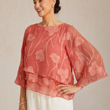 Chiffon Floral Layered Blouse