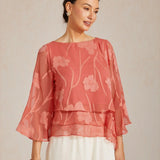 Chiffon Floral Layered Blouse