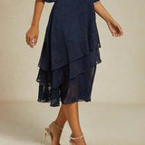 Floral Chiffon Midi Skirt