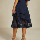 Floral Chiffon Midi Skirt