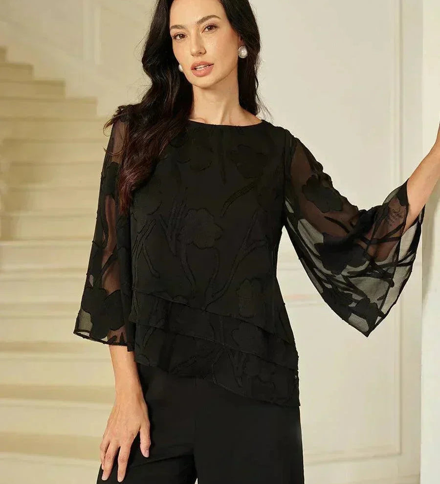 Chiffon Floral Layered Blouse