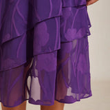 Floral Chiffon Midi Skirt