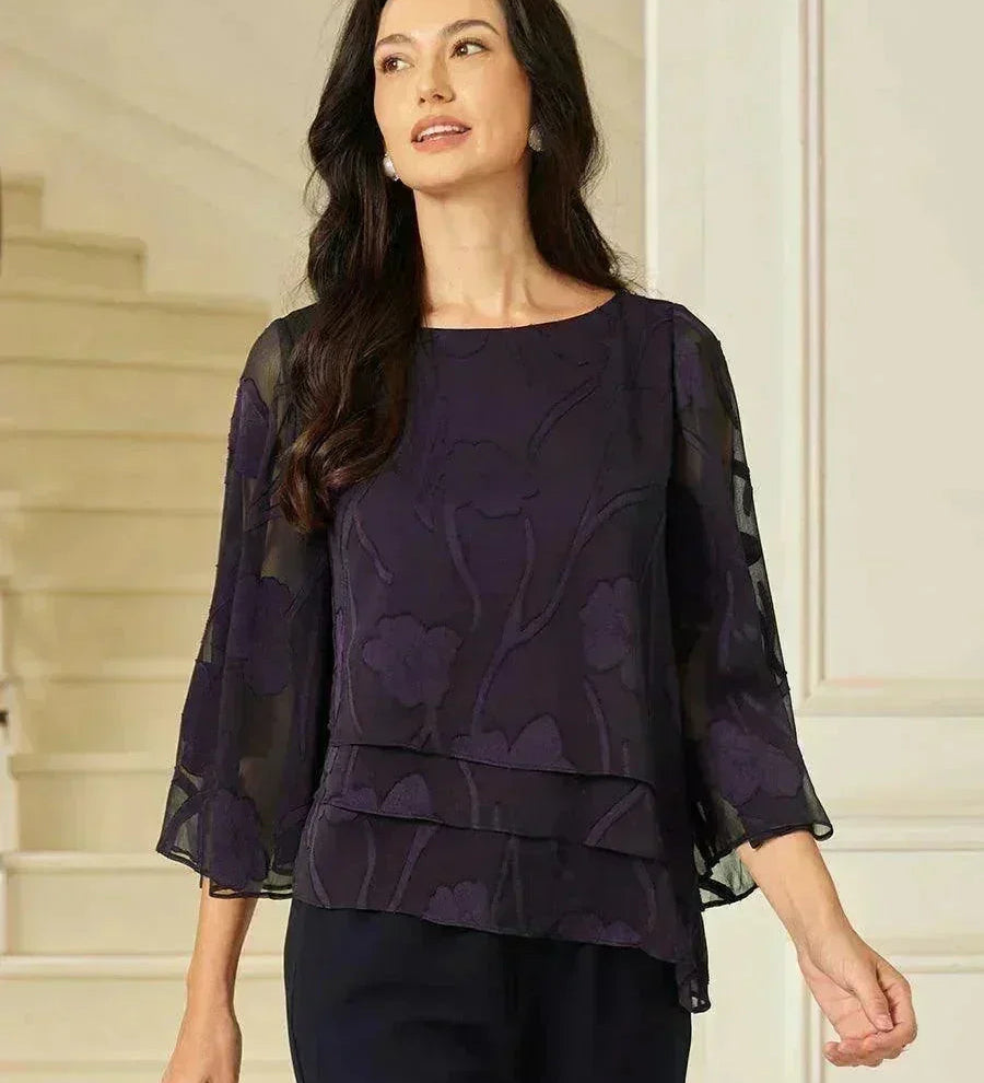 Chiffon Floral Layered Blouse