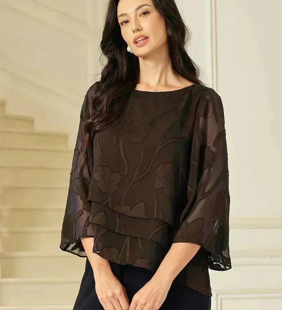 Chiffon Floral Layered Blouse