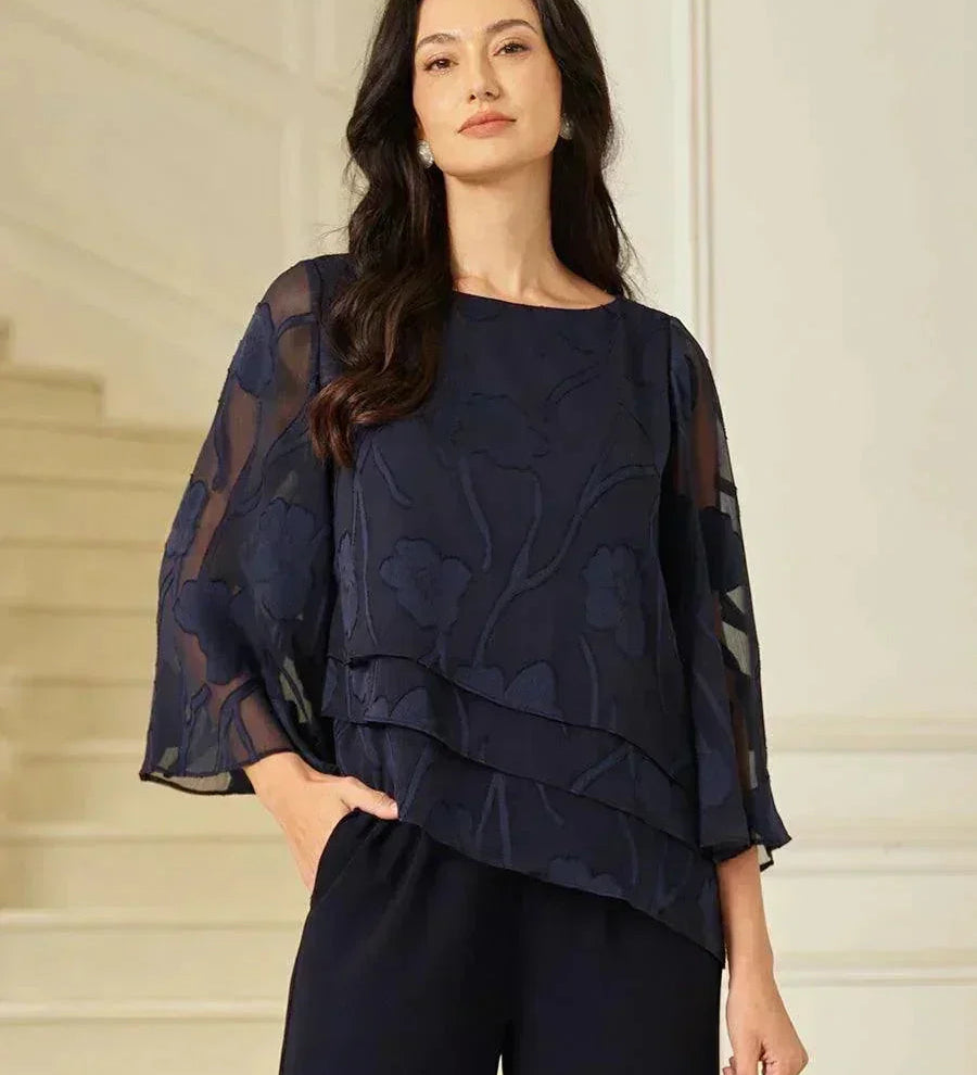 Chiffon Floral Layered Blouse