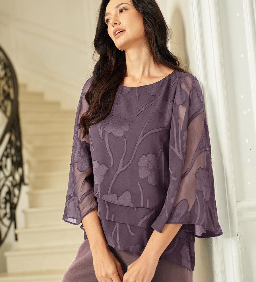 Chiffon Floral Layered Blouse