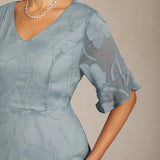 Ruffle Flutter Lace Maxi Dress