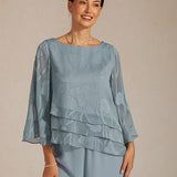 Chiffon Floral Layered Blouse