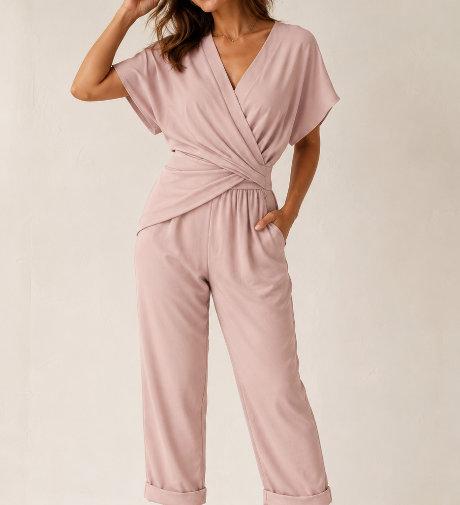 FRESH LABEL | Christina Overslag Jumpsuit
