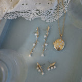 Lange øredobber, Lilies & Pearls