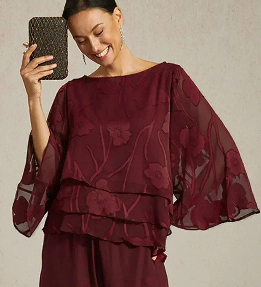 Chiffon Floral Layered Blouse
