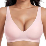 💗LAST DAY SALE 50% OFF⚡50K+ SOLD!💕 Jelly Wireless Womens Comfortable Wireless Bras Push Up Bralettes Seamless Tshirts Bras Deep V Everyday Bras