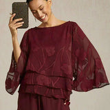 Chiffon Floral Layered Blouse