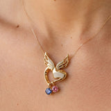 Angel's Heart Birthstones Pendant Set
