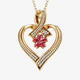 Heart Flower Pendant