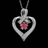 Heart Flower Pendant