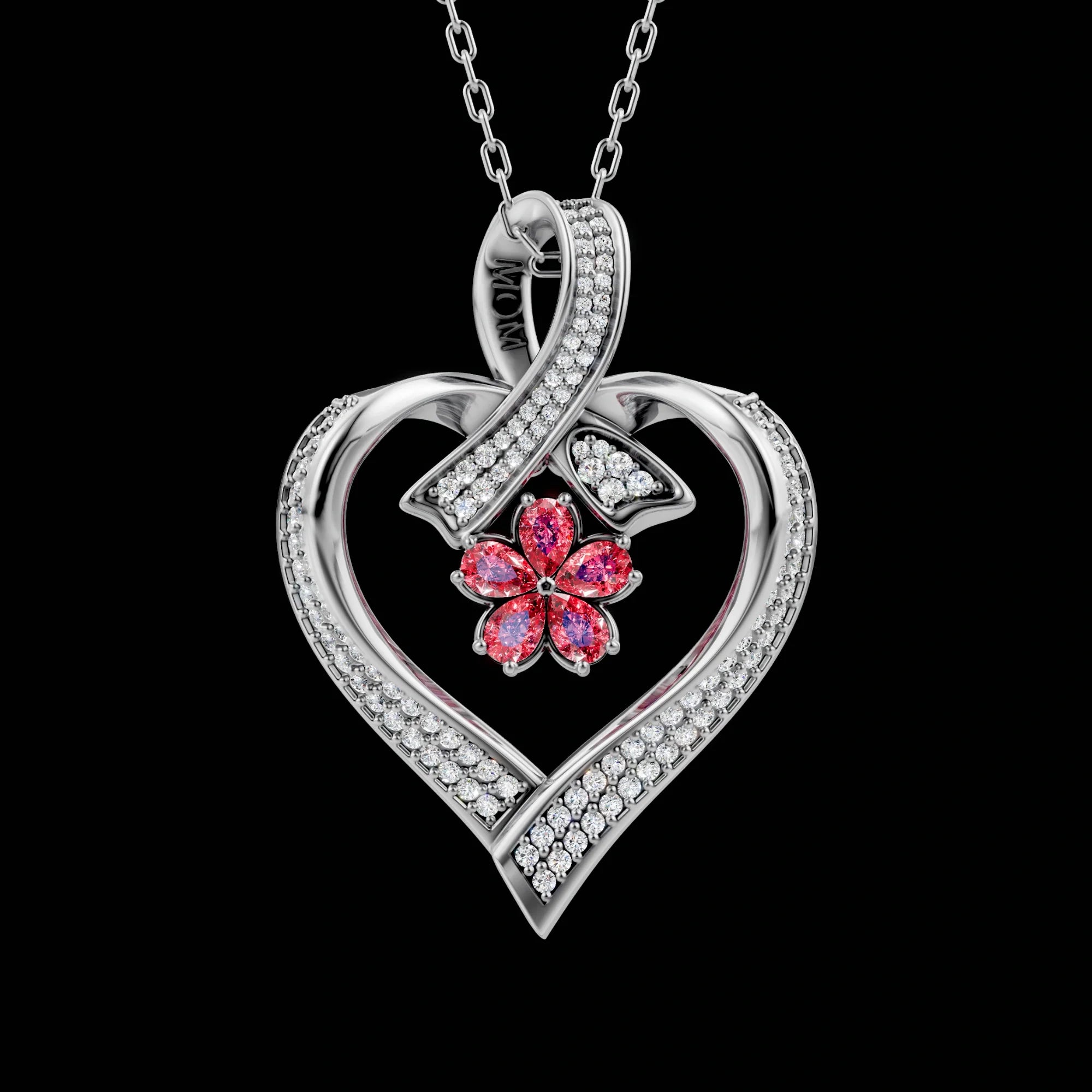 Heart Flower Pendant