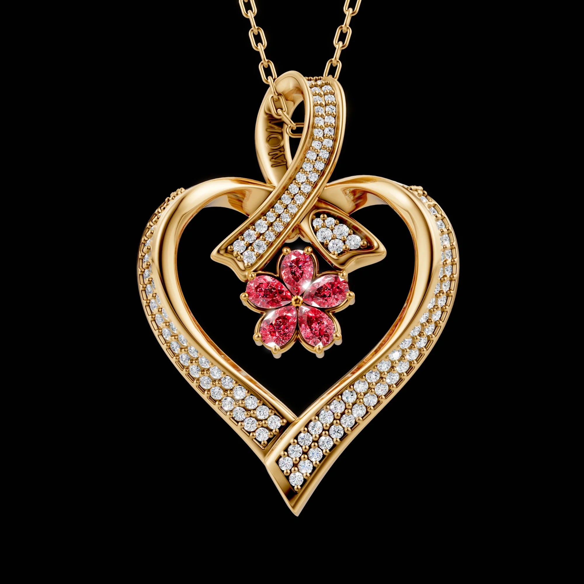 Heart Flower Pendant