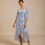 Sleeveless A-Line Maxi Dress with Mesh Sequin