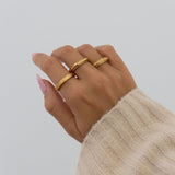 gold spinning hammered ring