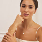 Gold Large Single Pearl Necklace