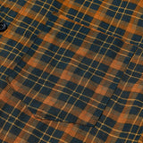Men's Vintage Plaid Casual Pocket Short Sleeve Shirt