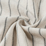 Men's Beige Stripe Linen Casual Short Sleeve Shirt