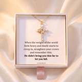 Straighten Your Crown Cross Necklace