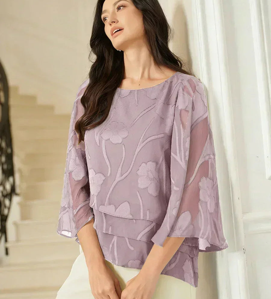 Chiffon Floral Layered Blouse