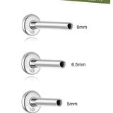 Base plana em ouro maciço 14K 5mm/6,5mm/8mm