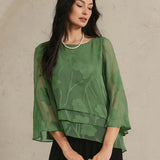 Chiffon Floral Layered Blouse