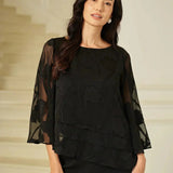 Chiffon Floral Layered Blouse