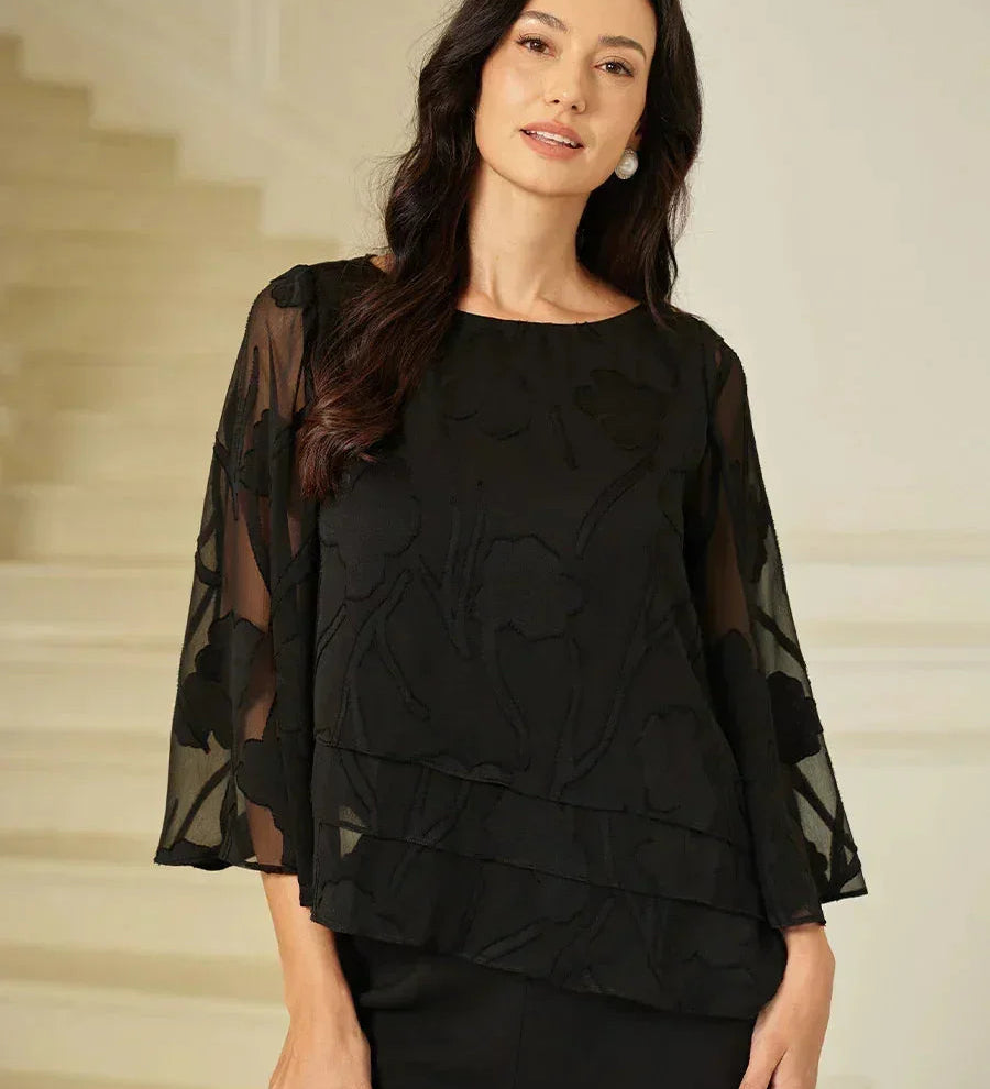 Chiffon Floral Layered Blouse