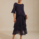 Floral Chiffon Midi Skirt