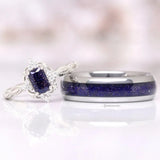Starry Night Wedding Band in Tungsten Carbide (6mm)