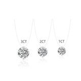 S925 1-3 Carat Moissanite Invisible Necklace
