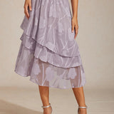 Floral Chiffon Midi Skirt