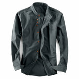 Kyoto - Men's Ultra Comfortable Band Collar Shirt