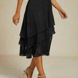 Floral Chiffon Midi Skirt