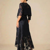 Floral Chiffon Sleeveless Evening Gown with Asymmetrical Hem