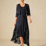 Floral Chiffon Sleeveless Evening Gown with Asymmetrical Hem