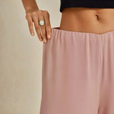 Straight Leg Pant With Chiffon Split Leg Overlay