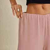 Straight Leg Pant With Chiffon Split Leg Overlay