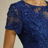 Rosette Lace A-Line Gown with Sequin Embellishment