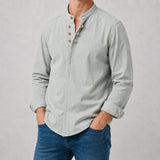 Kyoto - Men's Ultra Comfortable Band Collar Shirt