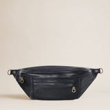 Cross Your Heart Sling - Leather Black