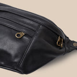 Cross Your Heart Sling - Leather Black